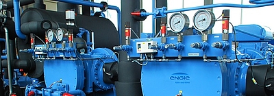 Industriewärmepumpe aus der Eigenfertigung in Lauterach, entwickelt und gefertigt - Made in Austria. © ENGIE
